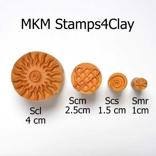 LARGE ROUND STAMP – SPIRAL SUN