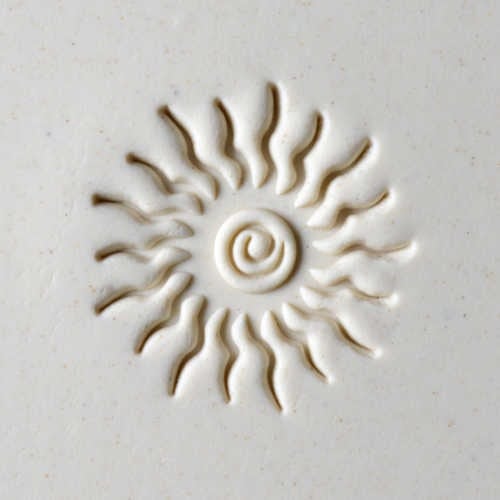 LARGE ROUND STAMP – SPIRAL SUN